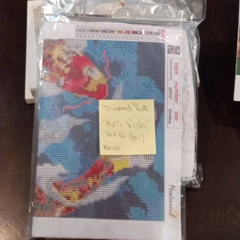 4-Sets Complete Embroidery & Diamond Painting Hobbyists Unused Four Complete Set - Picture 5 of 12